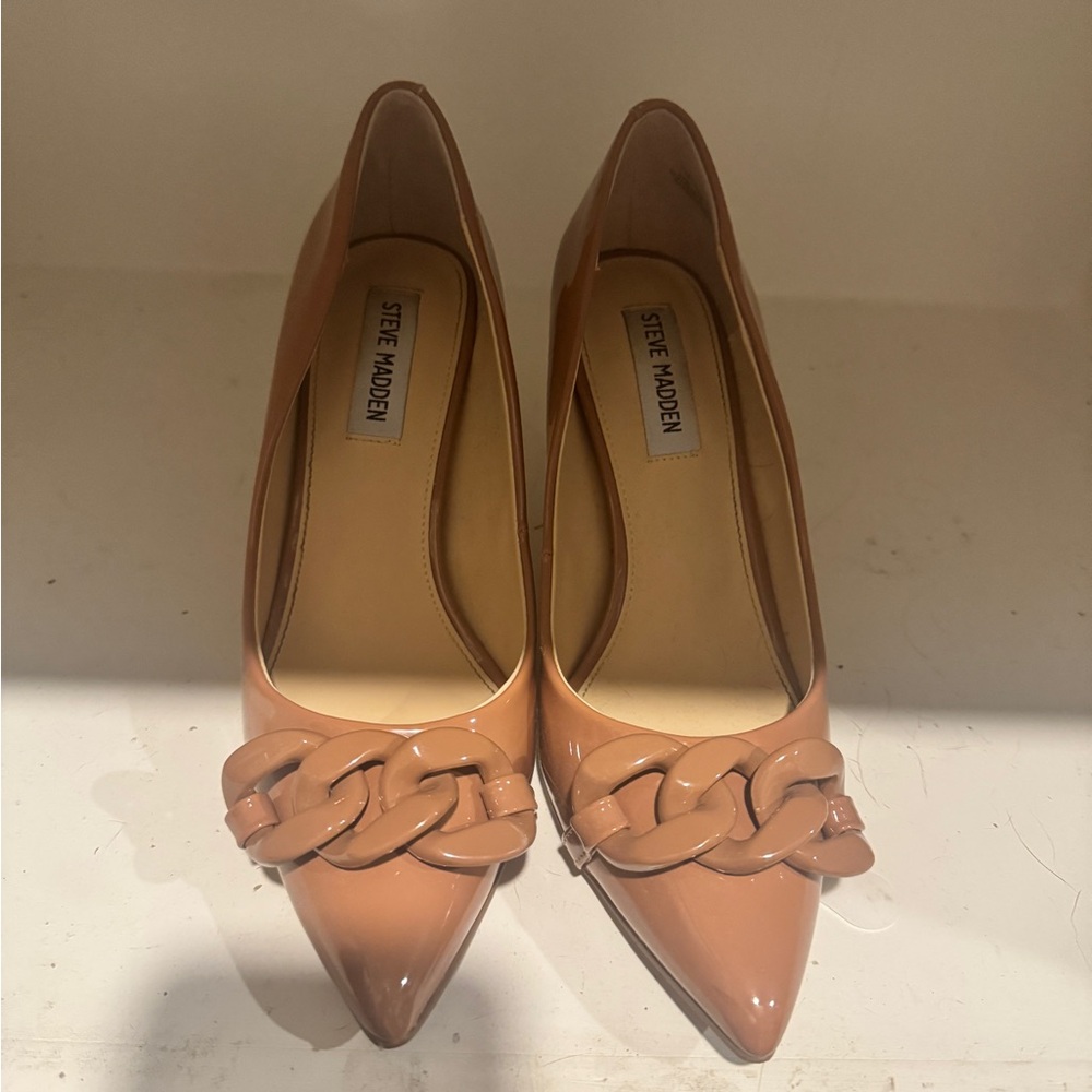 Steve Madden Nude Chain Detail Heels
